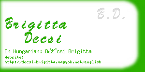 brigitta decsi business card